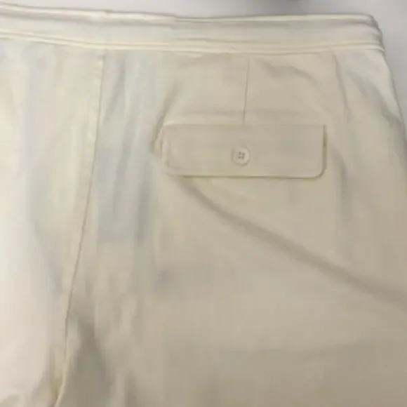 Men’s Jeff Shorts Size XXL in Cream 90% Cotton 10% Polyester Button n Drawstring - Picture 3 of 13